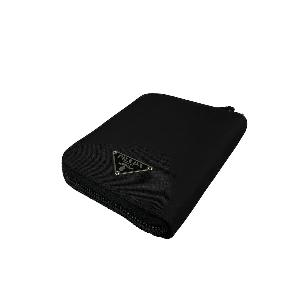 PRADA nylon zip bi-fold wallet