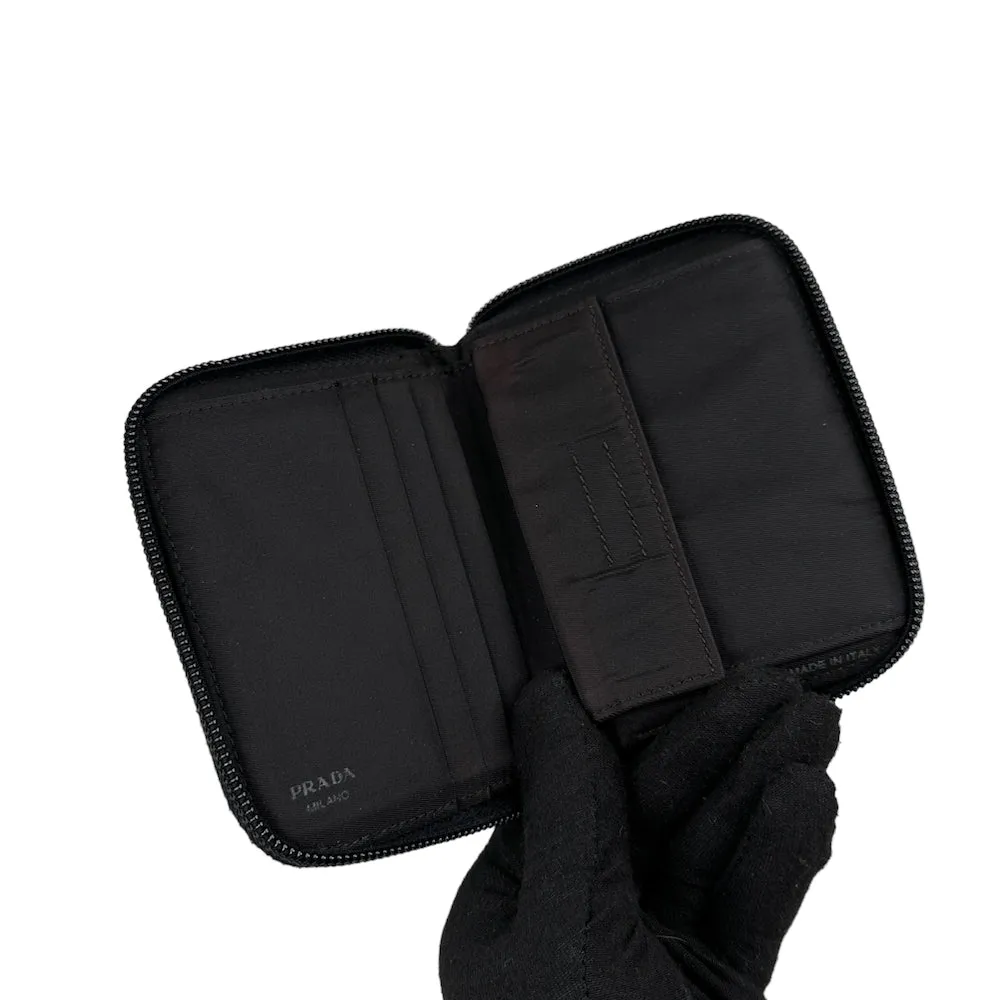 PRADA nylon zip bi-fold wallet