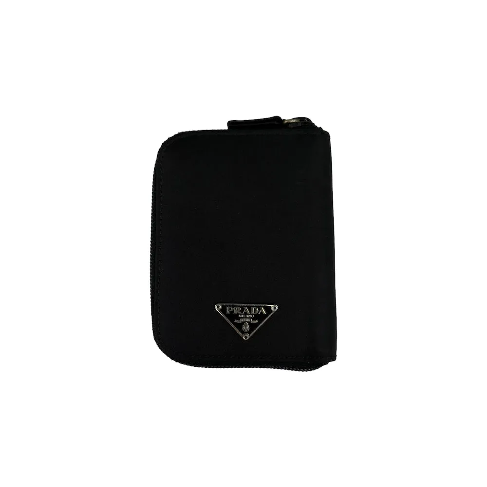 PRADA nylon zip bi-fold wallet