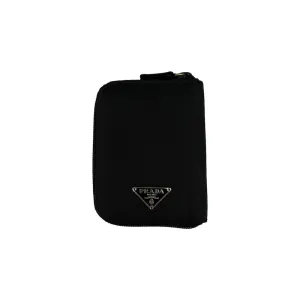 PRADA nylon zip bi-fold wallet