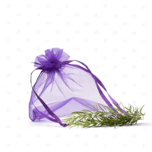 Purple Organza Gift Bag (10 Pack) 10 x 12