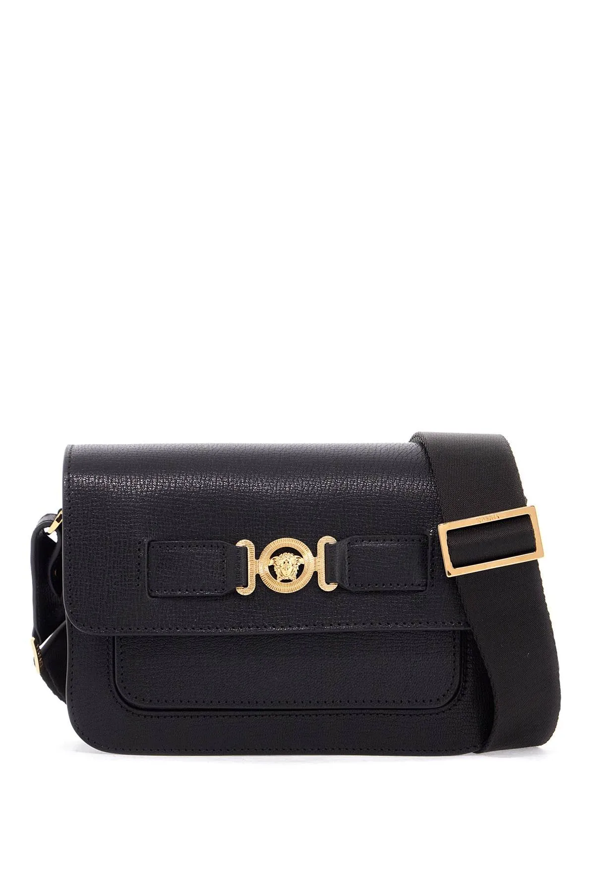 "medusa biggie messenger 1016059 1A10544 BLACK-VERSACE GOLD