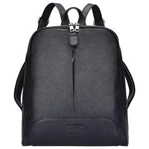 S-Zone Women Genuine Leather Backpack Purse Travel Bag Fit 14-Inch Laptop Upgraded Version