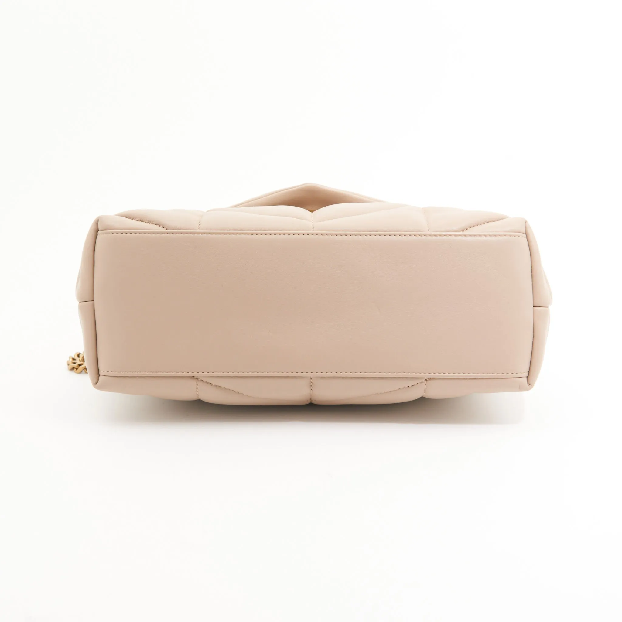 Saint Laurent Calfskin Puffer LouLou in Beige GHW