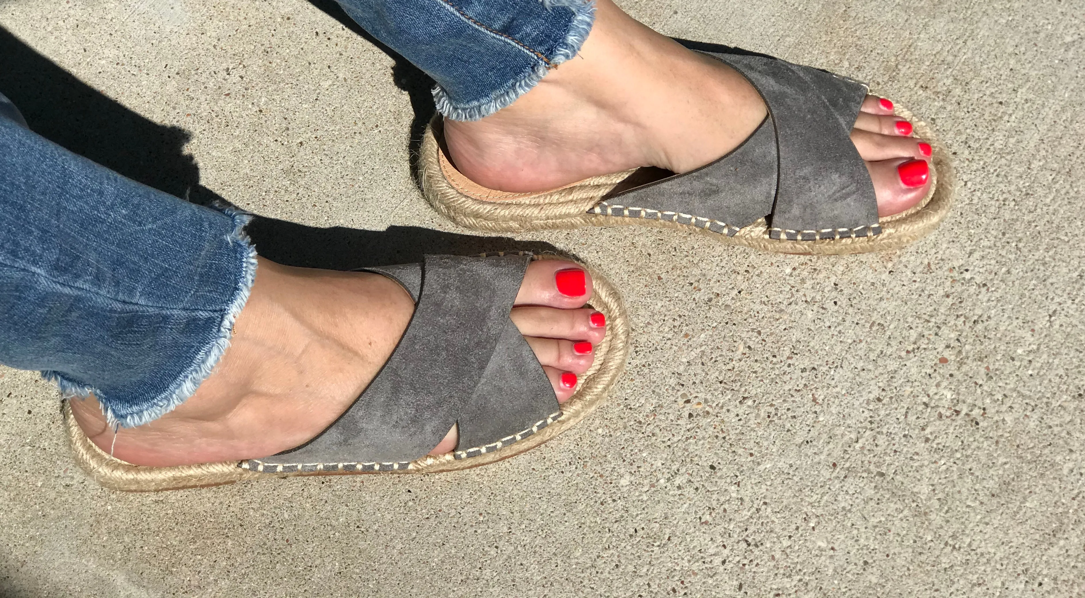 Seude Criss-Cross Espadrille Sandal