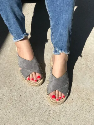 Seude Criss-Cross Espadrille Sandal