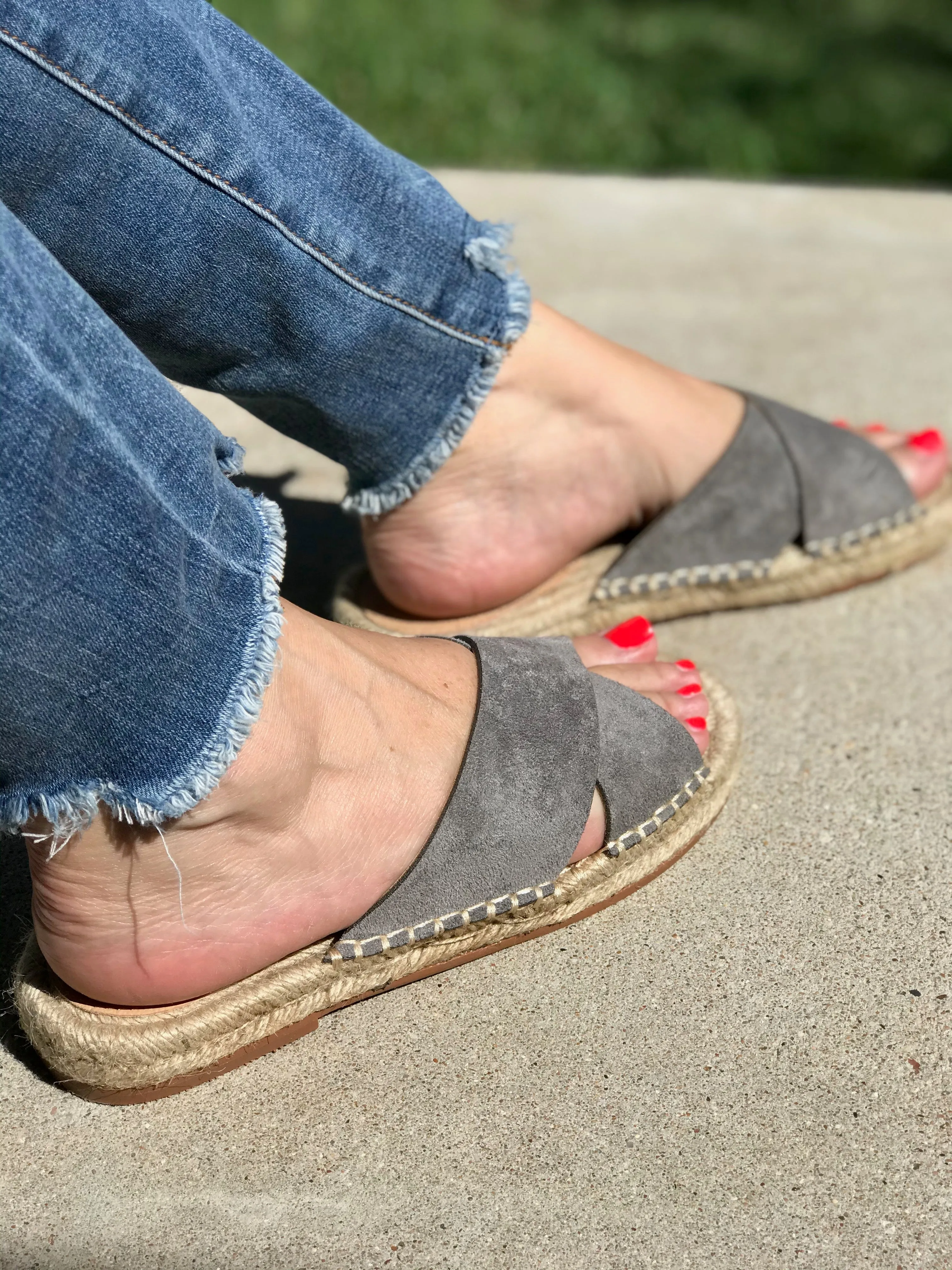 Seude Criss-Cross Espadrille Sandal