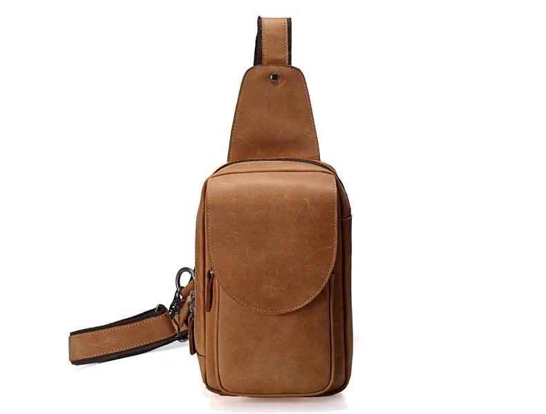 Sidiou Group Men Messenger Bags Genuine Leather Men's Bags Travel Chest Pack  Leather Shoulder Bags