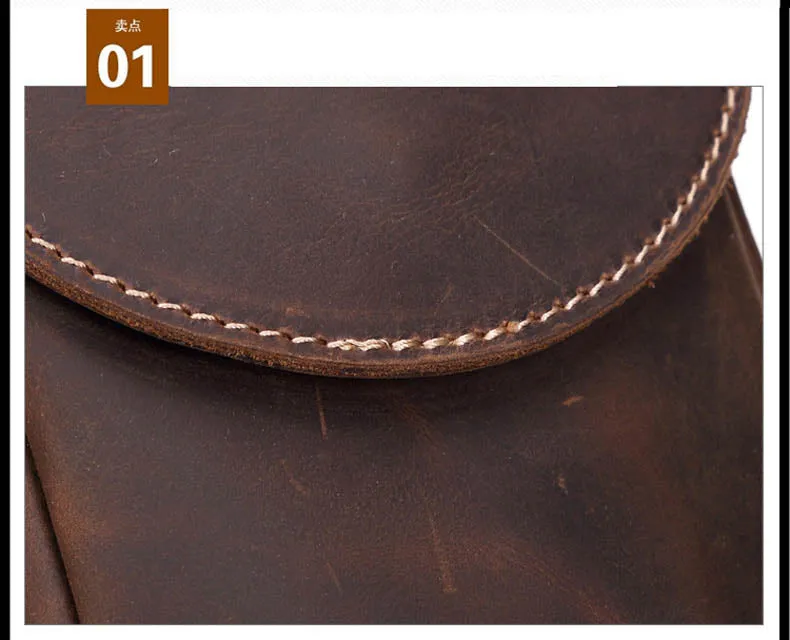 Sidiou Group Men Messenger Bags Genuine Leather Men's Bags Travel Chest Pack  Leather Shoulder Bags