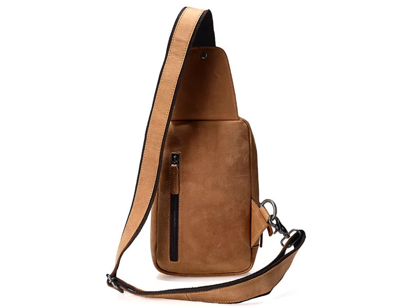 Sidiou Group Men Messenger Bags Genuine Leather Men's Bags Travel Chest Pack  Leather Shoulder Bags