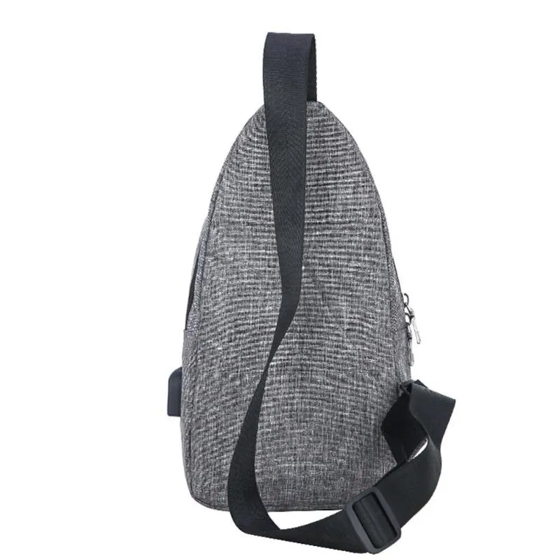 Sidiou Group USB Charge Anti Theft Chest Pack Men Portable Waterproof Organizer Sling Shoulder Bags