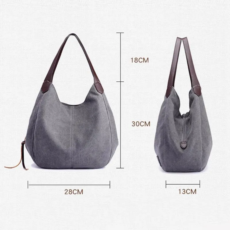 Sidiou Group Vintage Women Canvas Shoulder Bag Hand Bags Ladies Casual Handbag  Sling Shoulder Bags