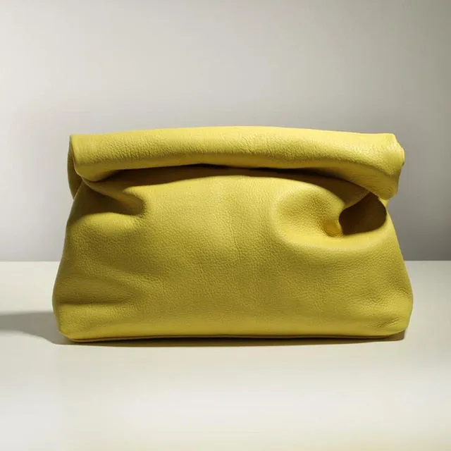 Simple Square Handbags  Designer Handbag High Quality Genuine Leather Purse