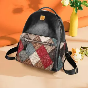 Small Womens Boho Leather Backpack Bags Leather Rucksack For Women