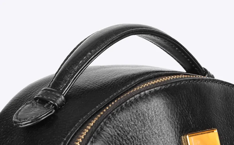 Small Womens Boho Leather Backpack Bags Leather Rucksack For Women