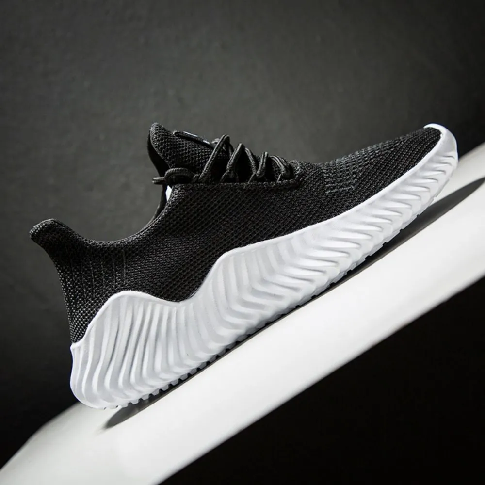 Sneakers Men's Outdoor Road Shoes Breathable Lightweight Non-Slip - Black Size US11.5 = US47