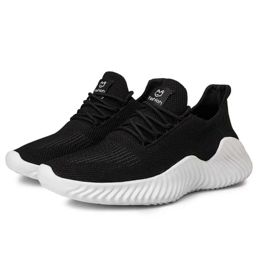 Sneakers Men's Outdoor Road Shoes Breathable Lightweight Non-Slip - Black Size US11.5 = US47