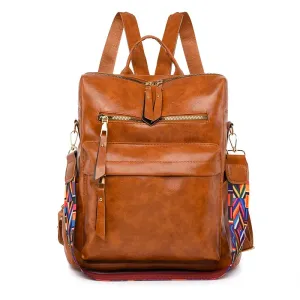Sohiwoo Multifunction High Shoulder Backpack Women Bags Backpack Quality Bagpack Girls Teenager Mochila Bags School For  Leather New