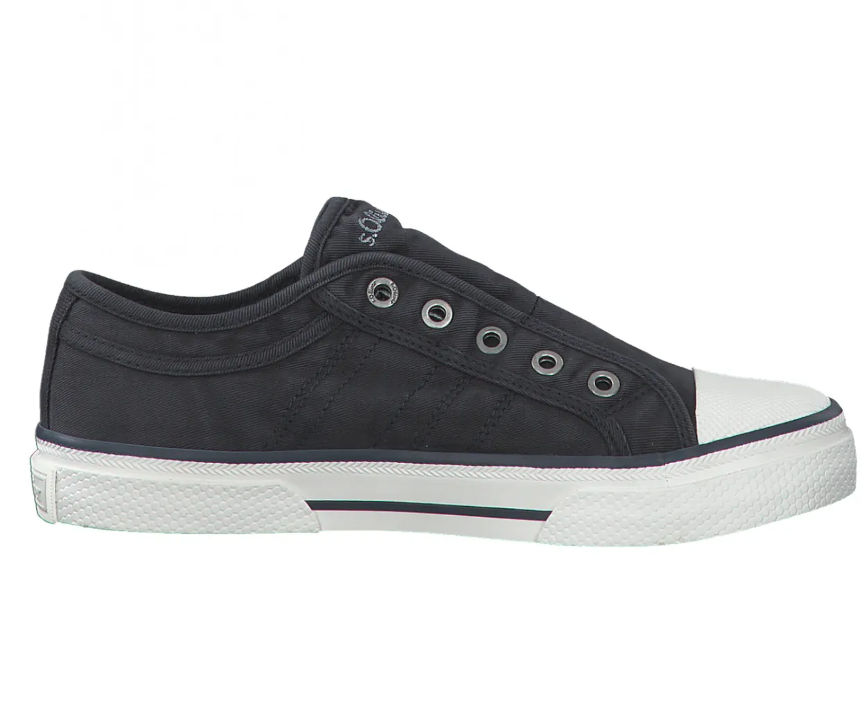 S.Oliver Womens Slip On Canvas Trainers - Navy