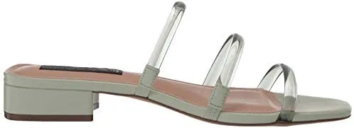 Steve Madden Womens HADES Slip On Pointed toe Flat Slide Sandals MINT MULTI