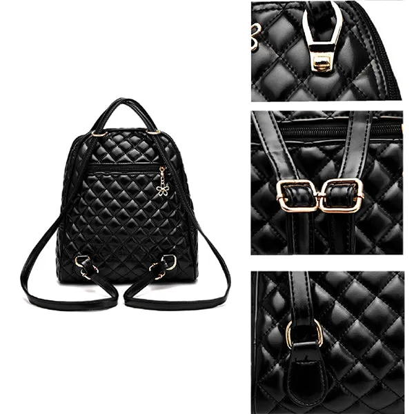 stylish solid backpack with teddybear