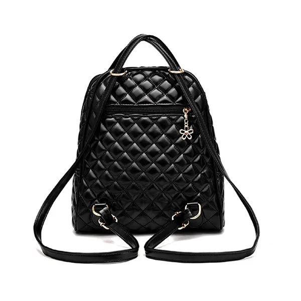 stylish solid backpack with teddybear