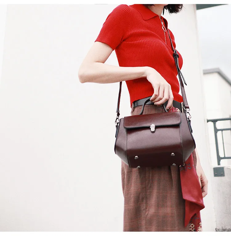 Stylish Women Brown Leather Crossbody Bags Leather Handbags for Women