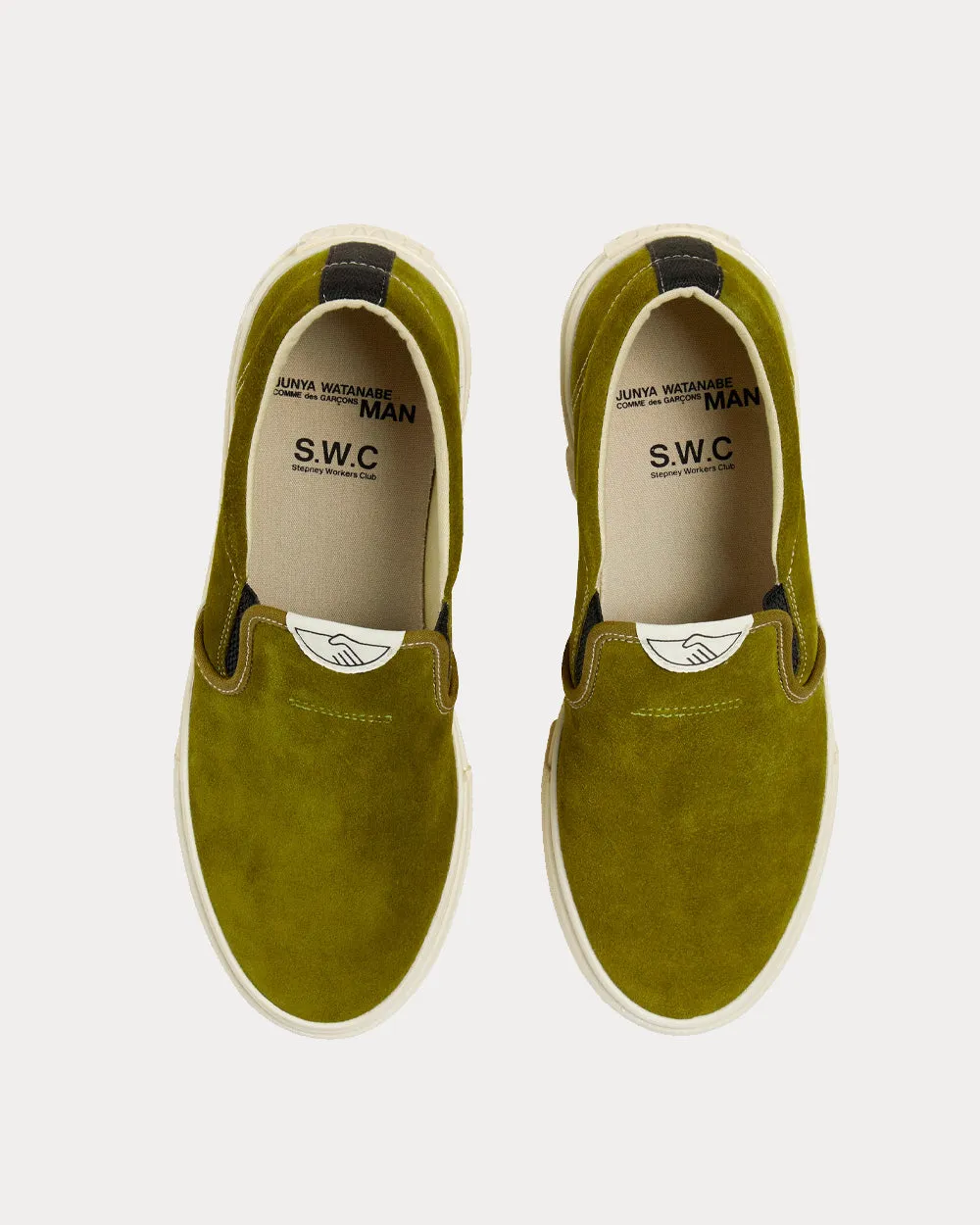Suede Green Slip On Sneakers