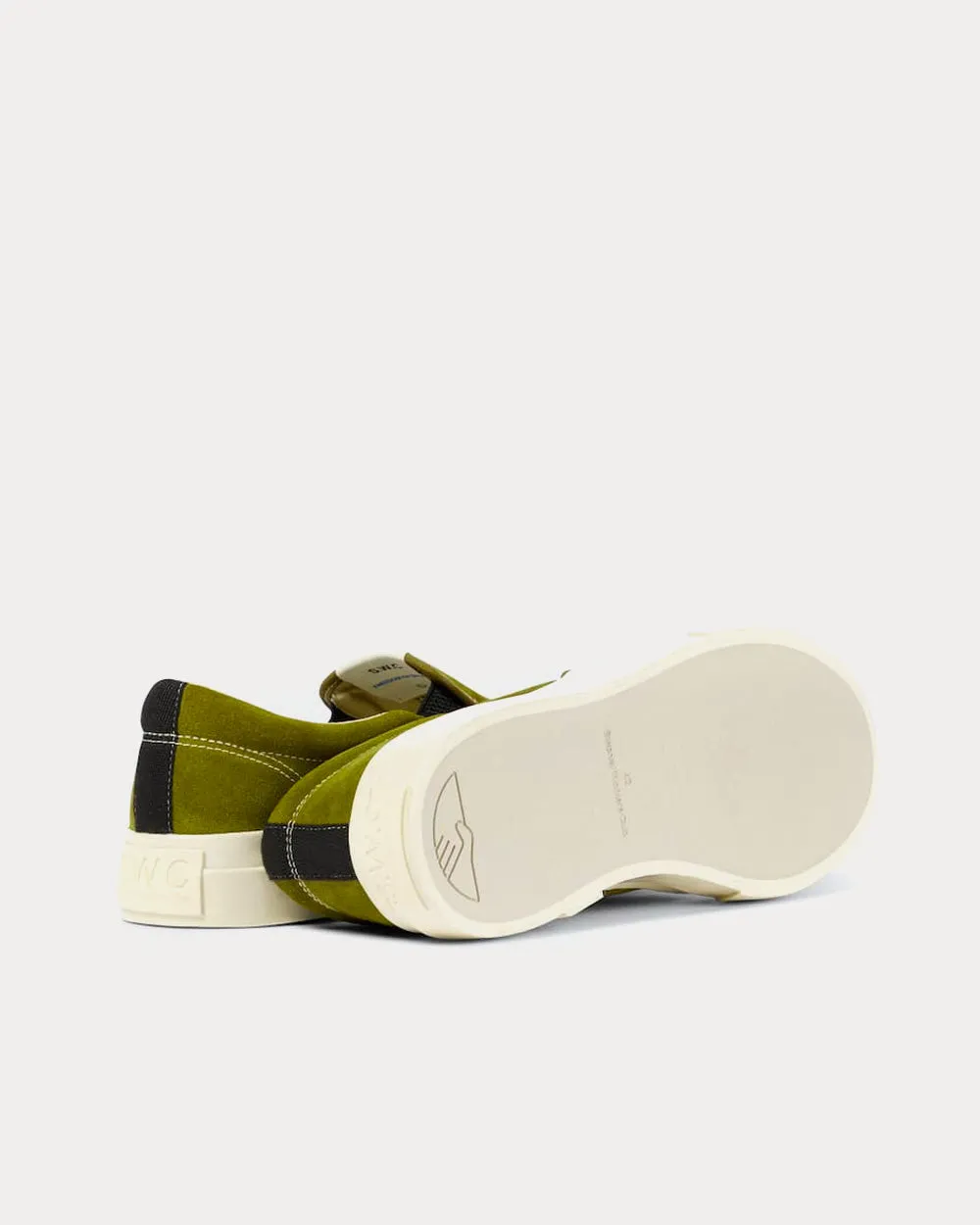 Suede Green Slip On Sneakers