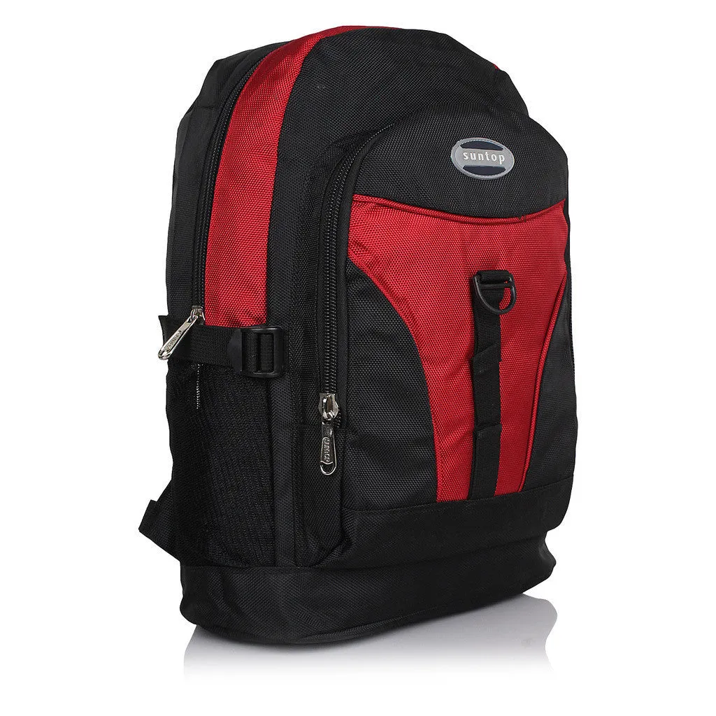 Suntop A23 19 L Backpack(Black and Red)