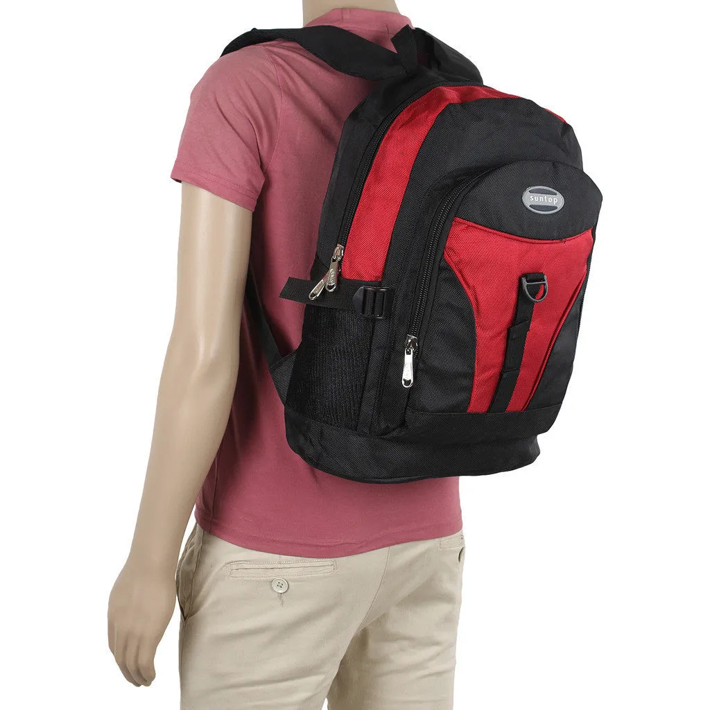 Suntop A23 19 L Backpack(Black and Red)