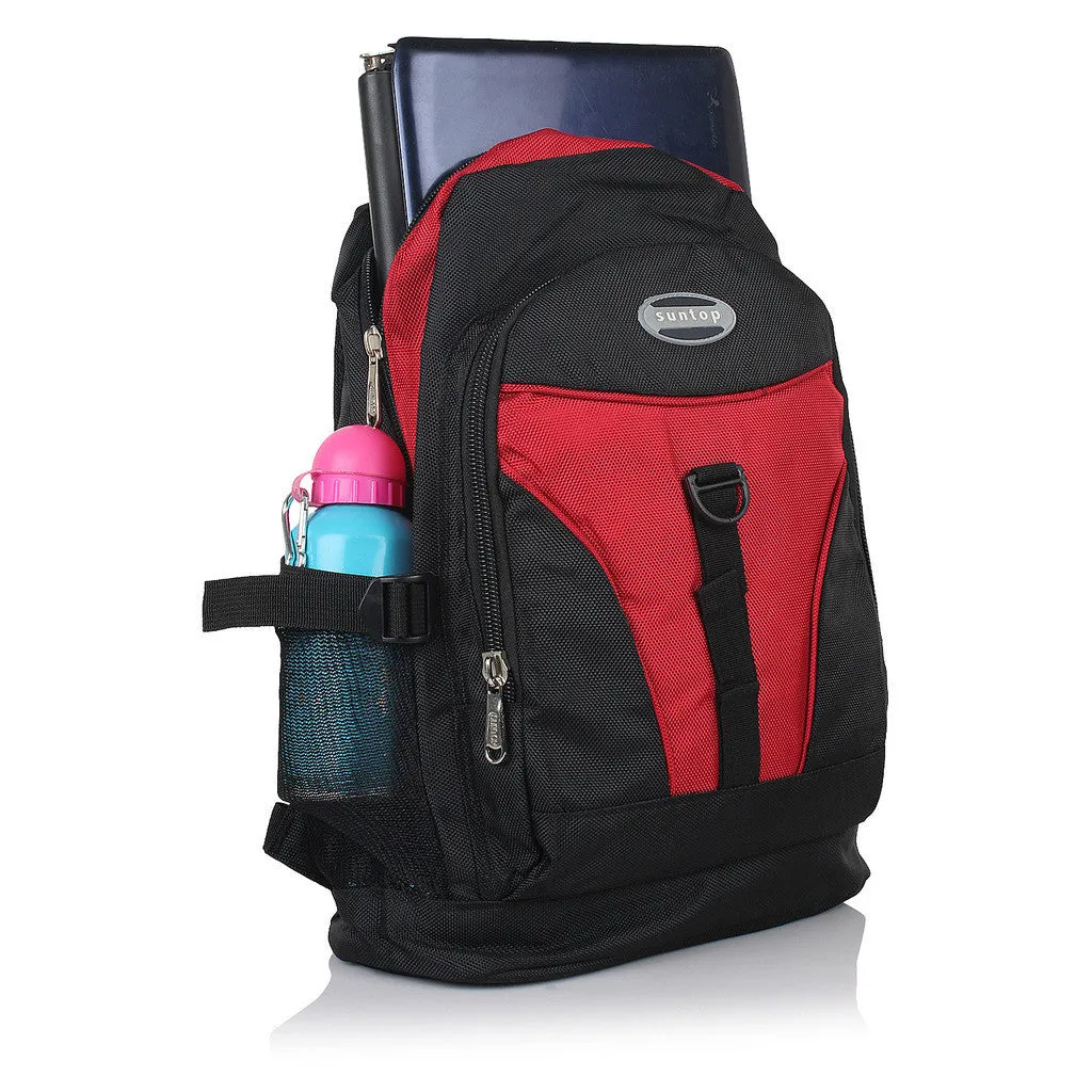 Suntop A23 19 L Backpack(Black and Red)