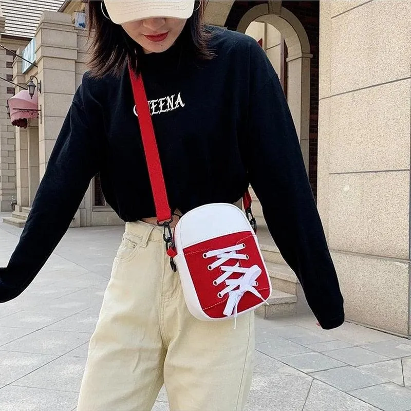 T-BOO Tennis Shoe Shoulder Bag Fashion Canvas Crossbody Bag Luxury Designer Handbag 2023  Shoulder Bags Bags for Women