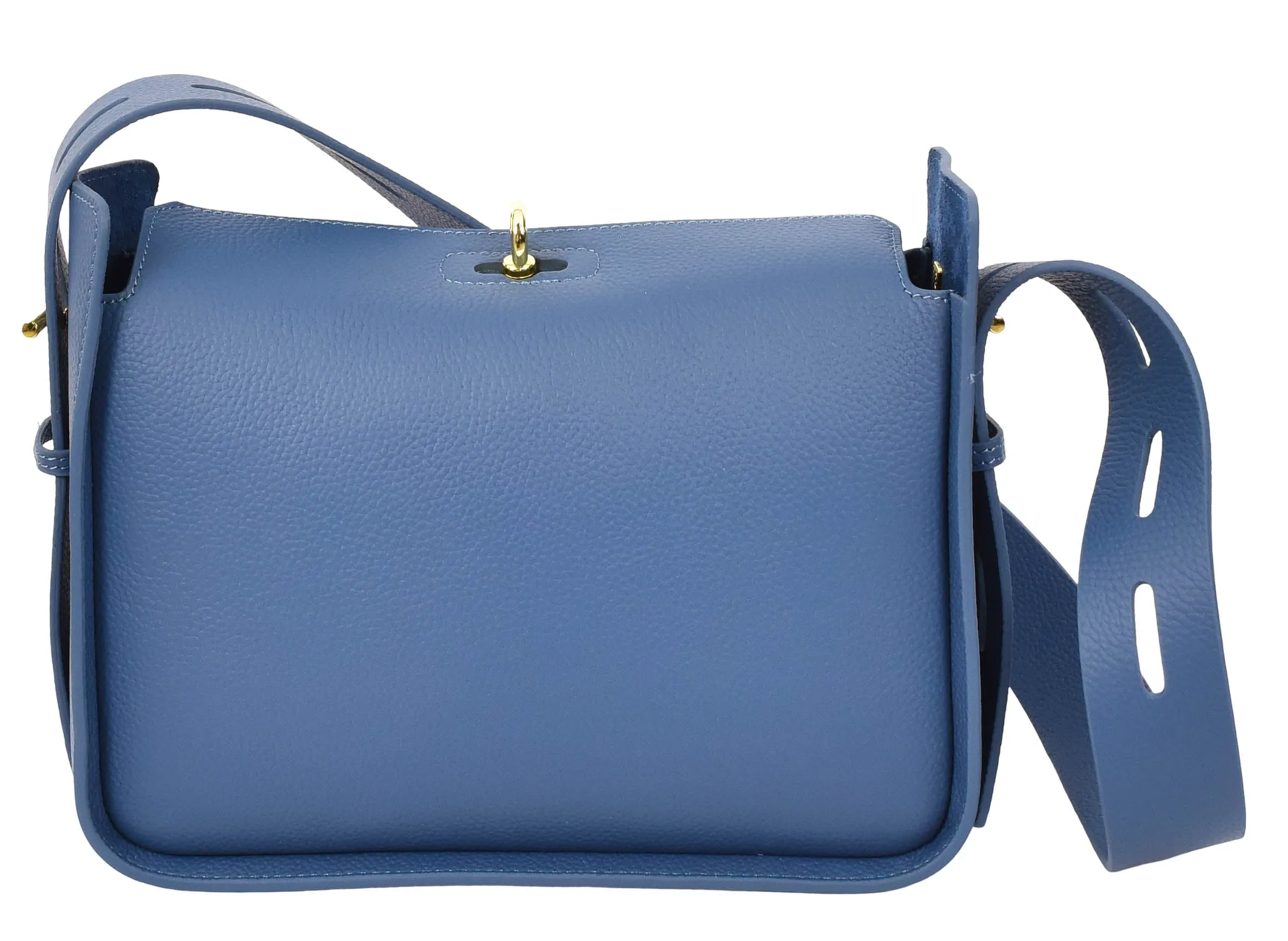 Toronto Women's Classic Real Leather Organiser Shoulder Bag Blue