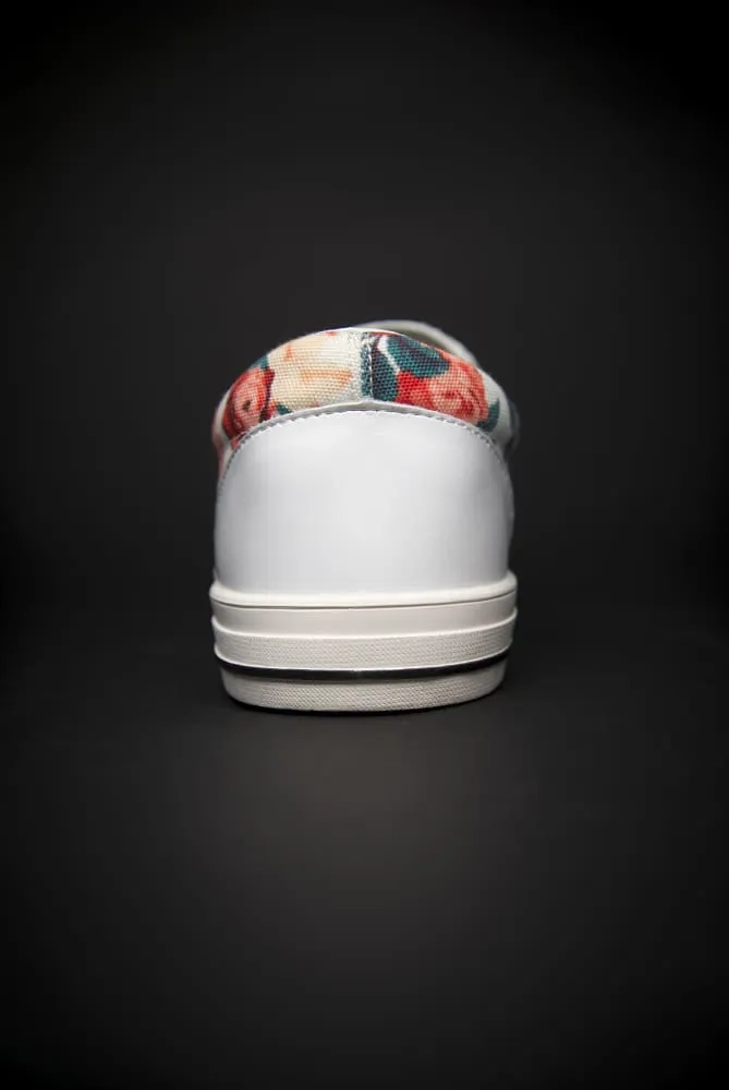 Tupac Floral Print Canvas Ladies Slip On Low-Top