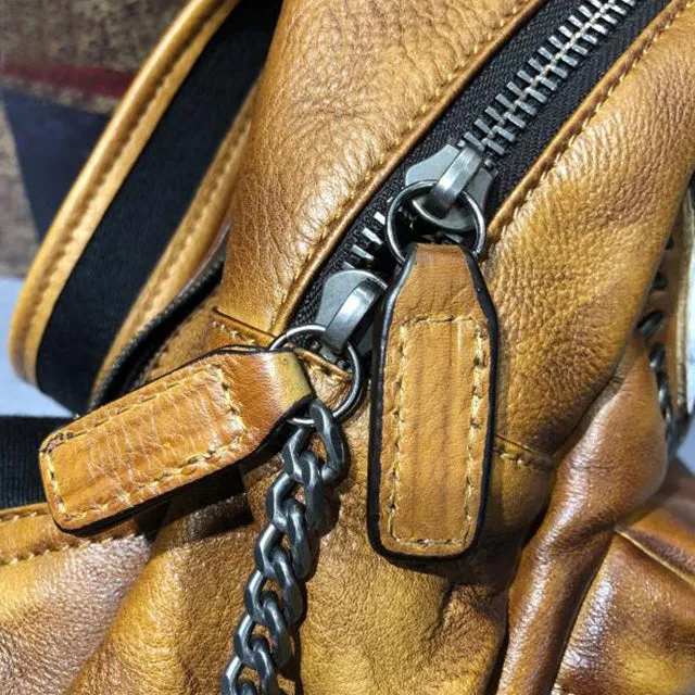 Unique Womens Black Leather Backpack Purse Leather Rucksack for Women