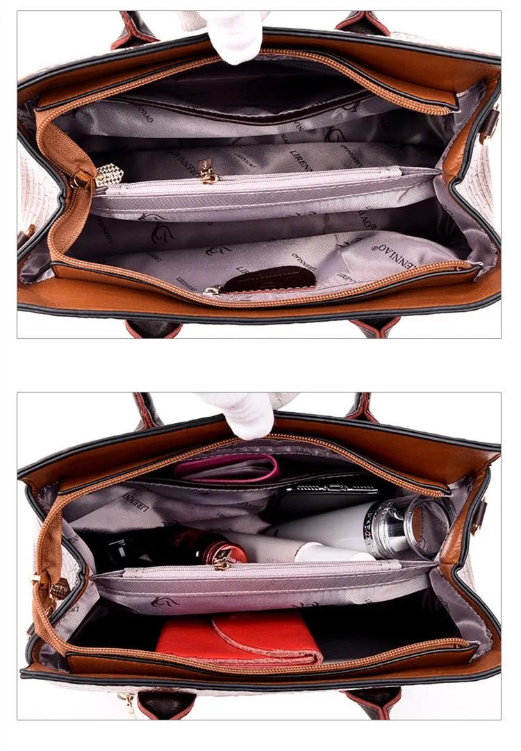 VALENKUCI Vivacious Leather Pattern Handbag Shoulder Bag