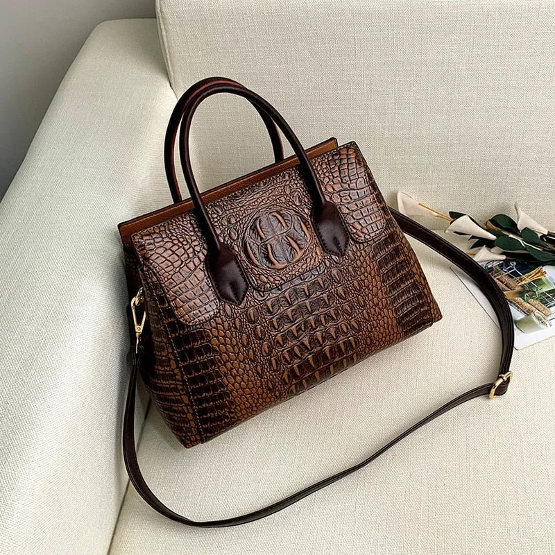 VALENKUCI Vivacious Leather Pattern Handbag Shoulder Bag