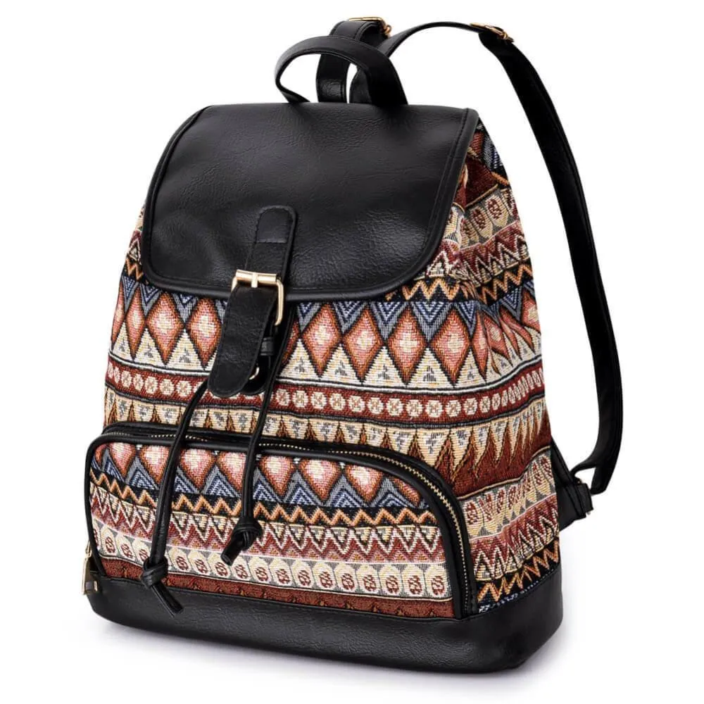 Vbiger Stylish Canvas Backpack Casual Bag Drawstring Backpacks
