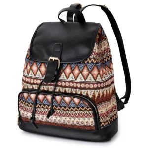 Vbiger Stylish Canvas Backpack Casual Bag Drawstring Backpacks