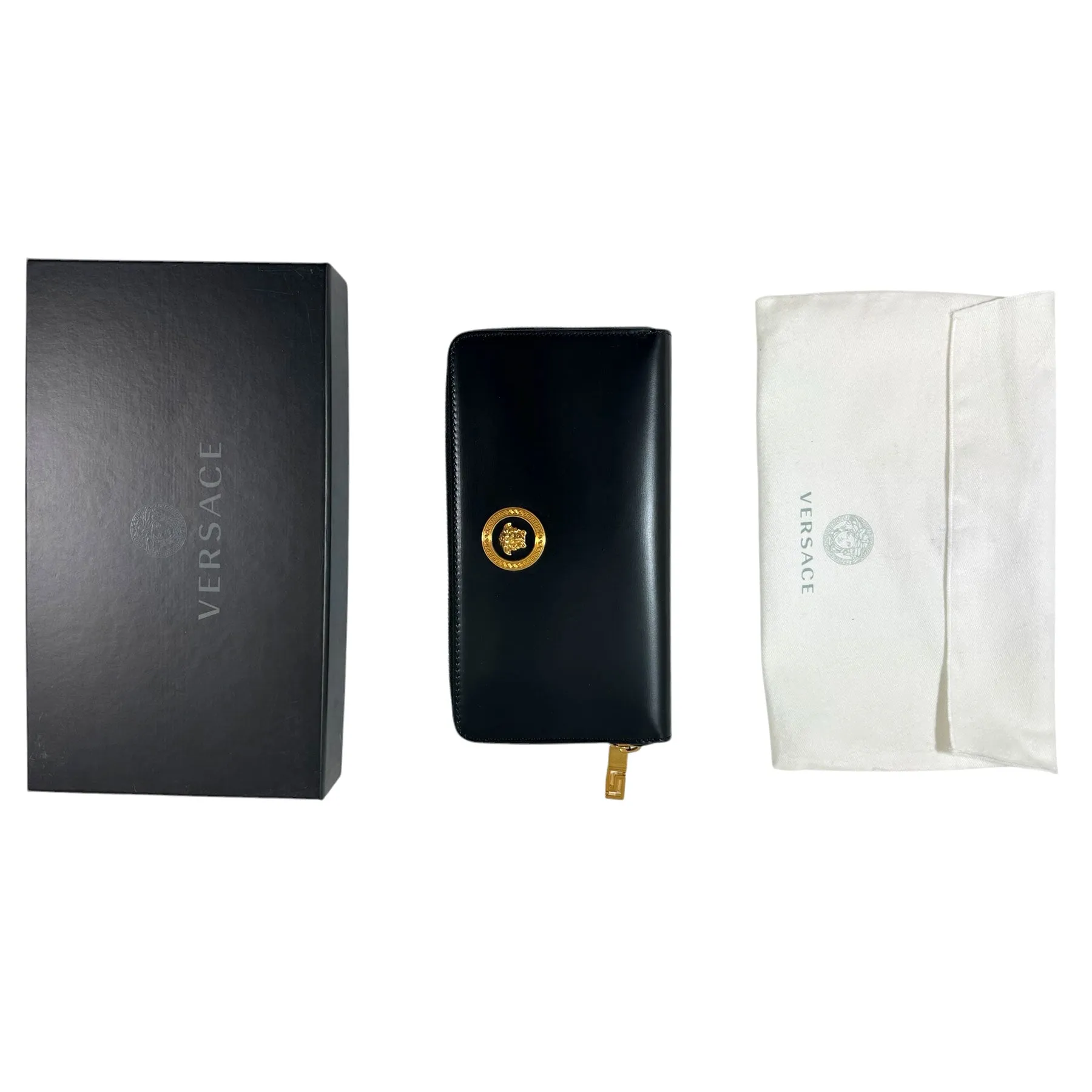Versace Wallet Black Medusa Long Wallet - Women Collection