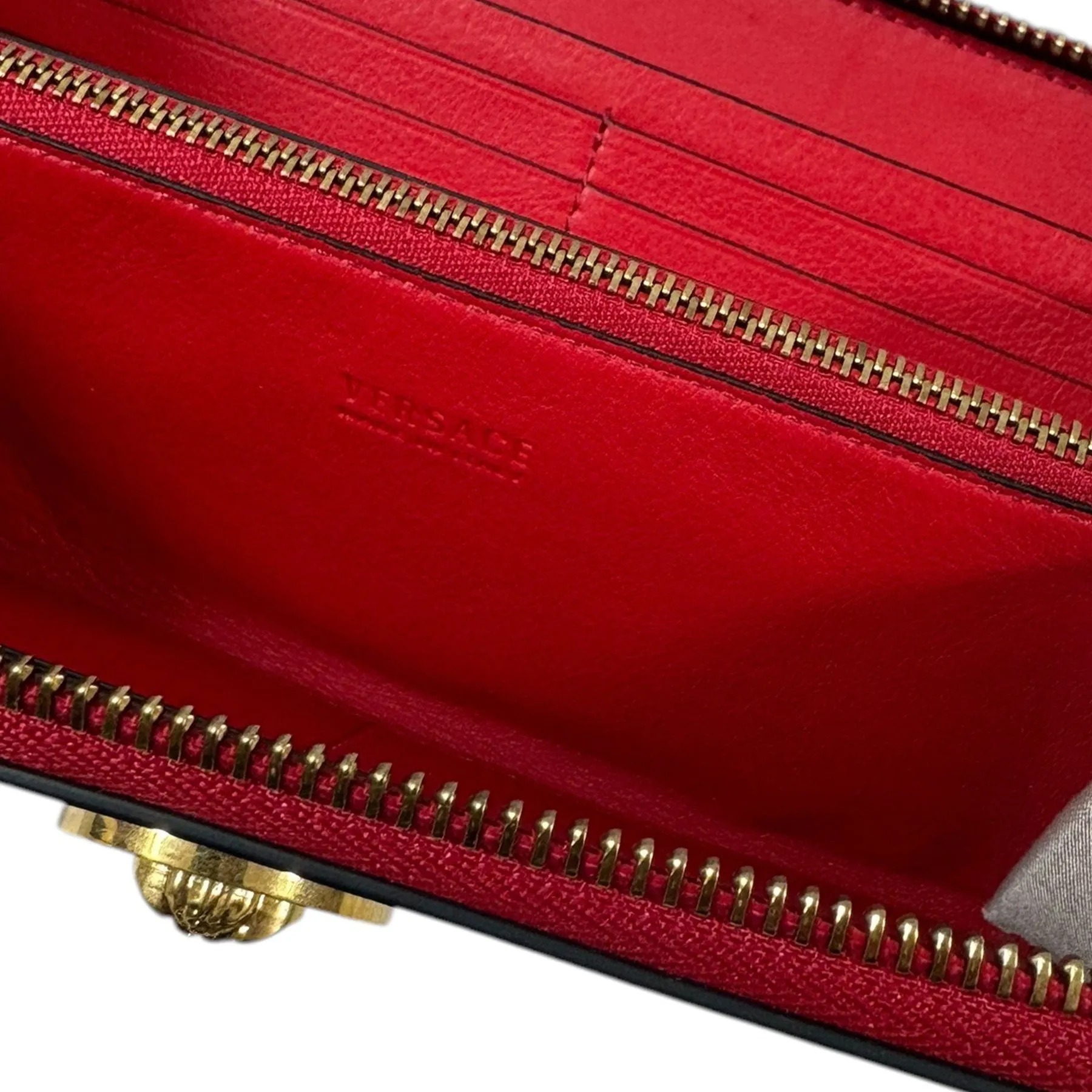 Versace Wallet Red Medusa Long Wallet - Women Collection