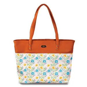Vintage Blooms White Office Bag