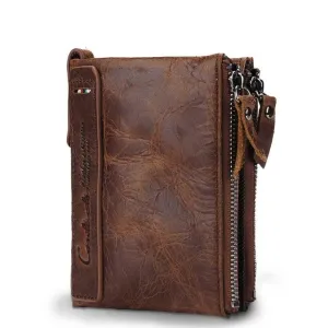 Vintage Genuine Crazy Horse Leather Wallet/Coin Purse - 3 Colors
