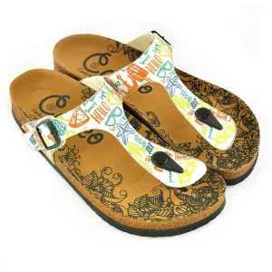 White Hello T-Strap Sandal CAL521