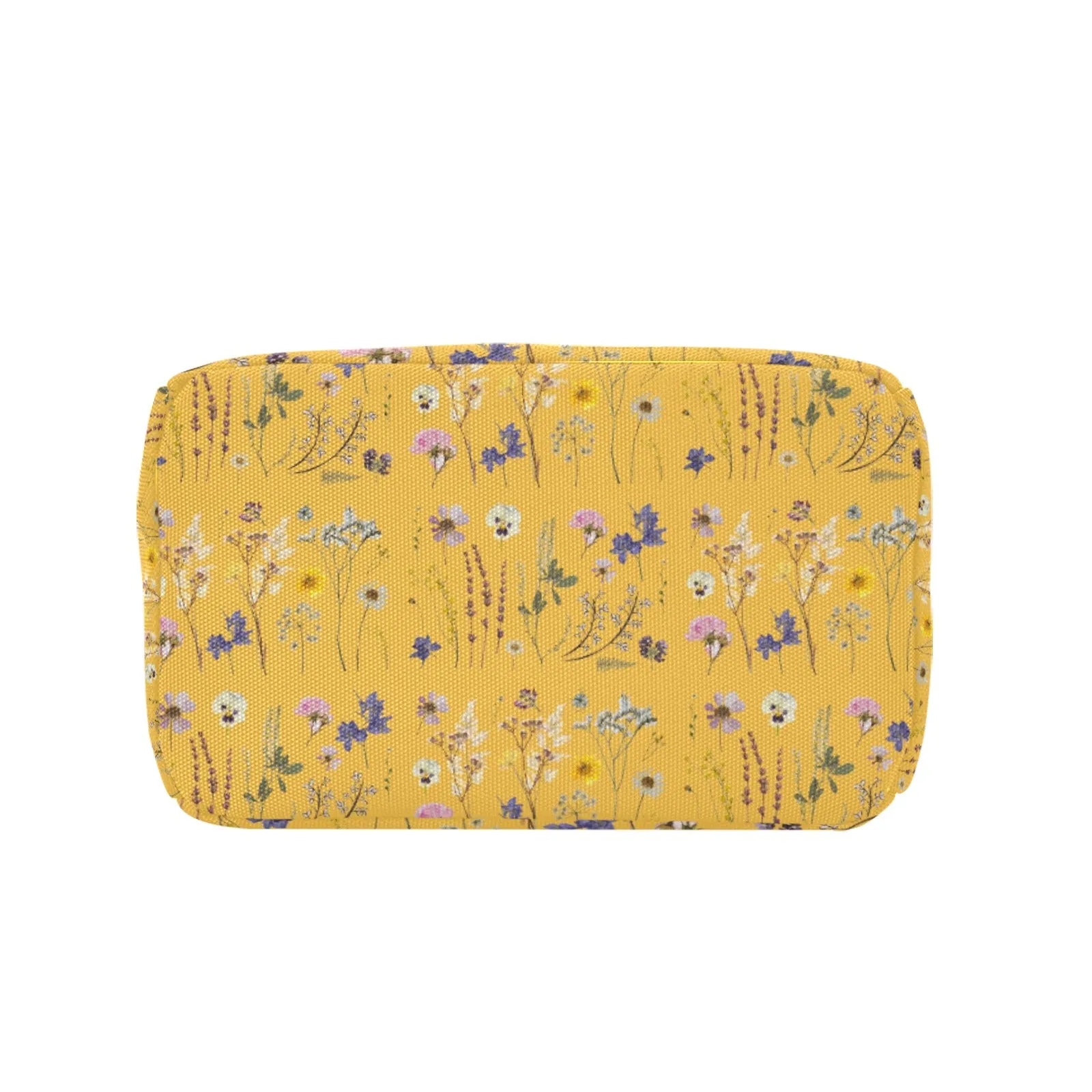 Wildflowers Light Orange Insulated Zipper Lunch Bag