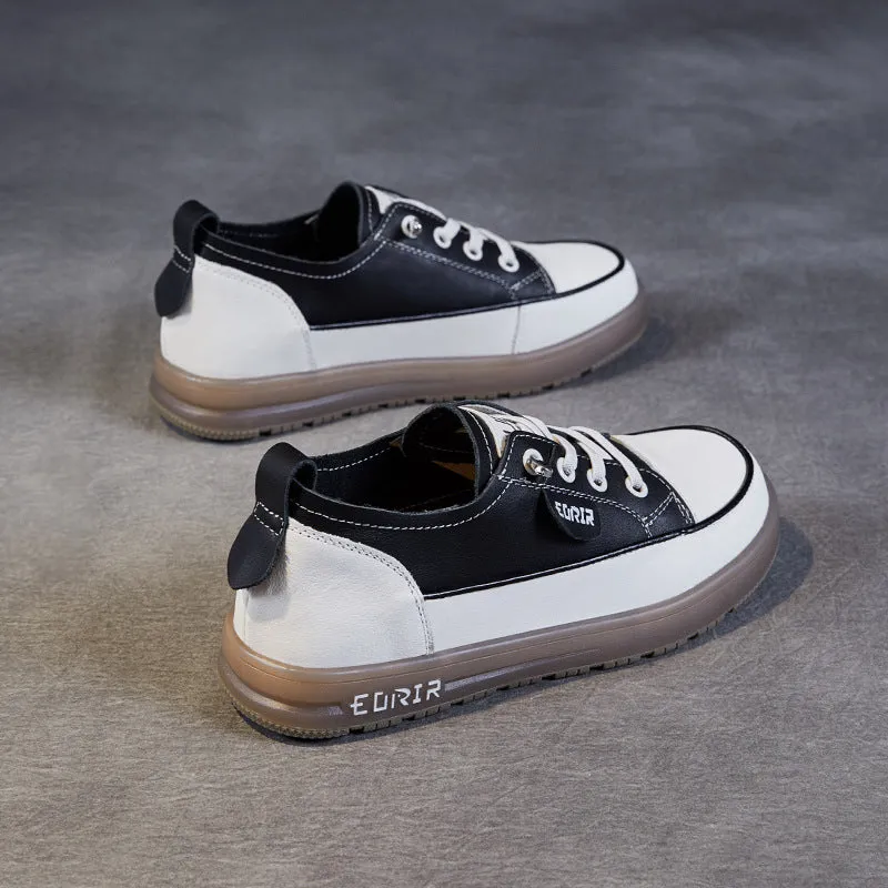 Women Fashion Leather Flat Slip-on Casual Shoes