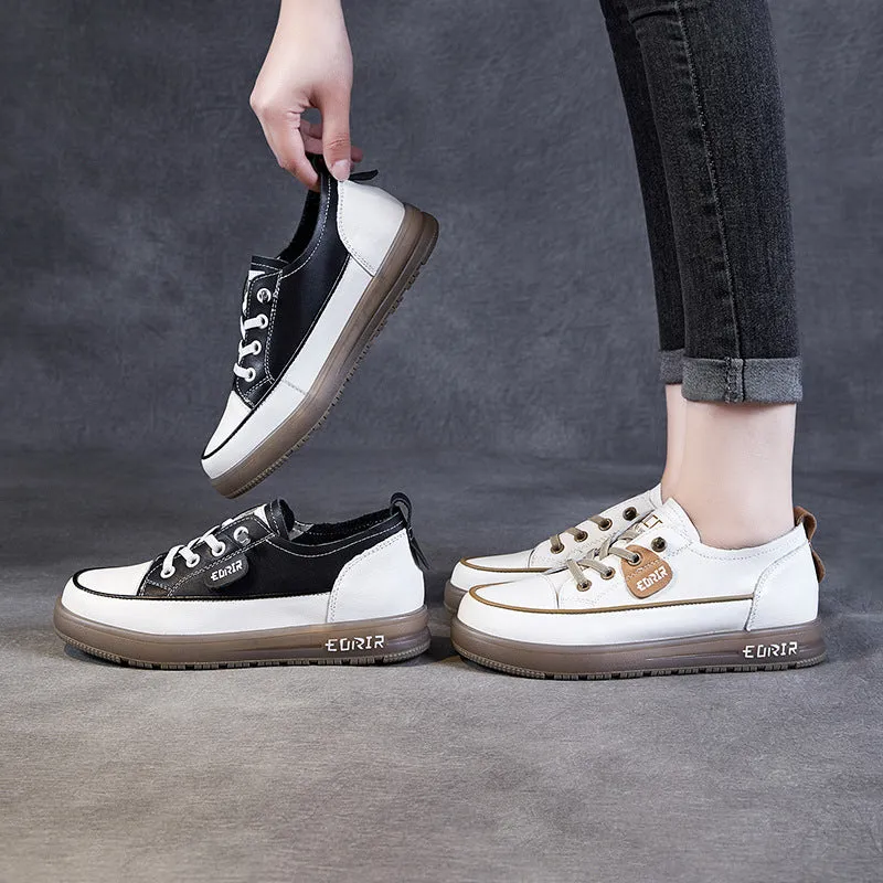 Women Fashion Leather Flat Slip-on Casual Shoes