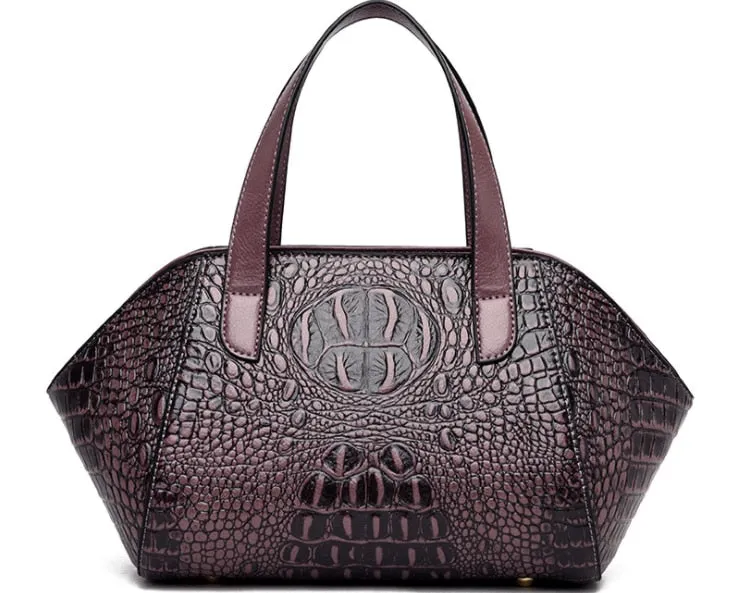 Women Handbag Genuine Leather Bags Women Crocodile Luxury Handbags Women Bags Designer Crossbody Bags Female Retro Tote Handbags