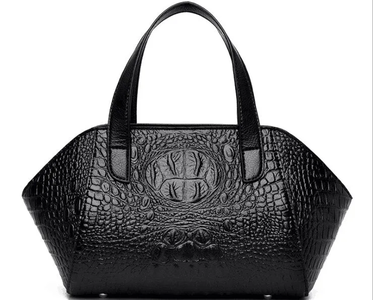 Women Handbag Genuine Leather Bags Women Crocodile Luxury Handbags Women Bags Designer Crossbody Bags Female Retro Tote Handbags